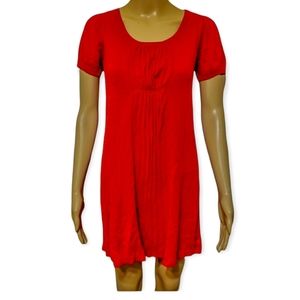NWT| Pink Rose {RED SCOOP NECK TUNIC DRESS}